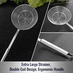 Hiware Solid Stainless Steel Spider Strainer Skimmer Ladle, Kitchen Utensils - Image 3