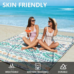 HIHOHO Beach Blanket Waterproof Sandproof Extra Large Beach Mat 79" X - Image 2