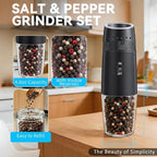 Gravity Electric Salt and Pepper Grinder Set Rechargeable Automatic Shakers - Image 6