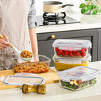 4 Pack 8 Cups/ 63oz Large Glass Storage Containers - Image 7