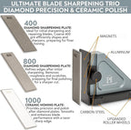 PATENTED ORIGINAL ADJUSTABLE ROLLING KNIFE SHARPENER KIT: Adjustable Height - Image 3