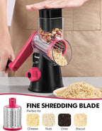 Geedel Rotary Cheese Grater, Kitchen Mandoline Vegetable Slicer - Image 5