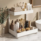 Under Sink Organizer, Bathroom Counter Organizer, 2 Packs 2-Tier Metal - Image 5