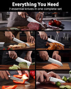 PAUDIN Chef Knife Set, 7 Pieces Kitchen Knife Set, High Carbon Stainless Steel - Image 6