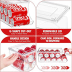 SCAVATA 2 Pack Stackable Refrigerator Organizer, Soda Can Dispenser Pop Cans - Image 3