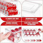 SCAVATA 4 Pack Stackable Refrigerator Organizer, Soda Can Dispenser Pop Cans - Image 3