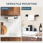 FORIOUS Paper Towel Holder Under Cabinet, One Hand Operable - Image 9