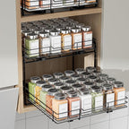 BOIVSHI 2-Tier Pull Out Spice Rack, Spice Rack Organizer, Pull Out Spice Racks - Image 2