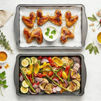 Baking Sheet Set of 2-17" x 11" x 0.5" Carbon Steel Cookie Sheet - Image 4