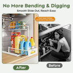 Under Sink Organizer, 2 Pack Cabinet Organizer - Image 3