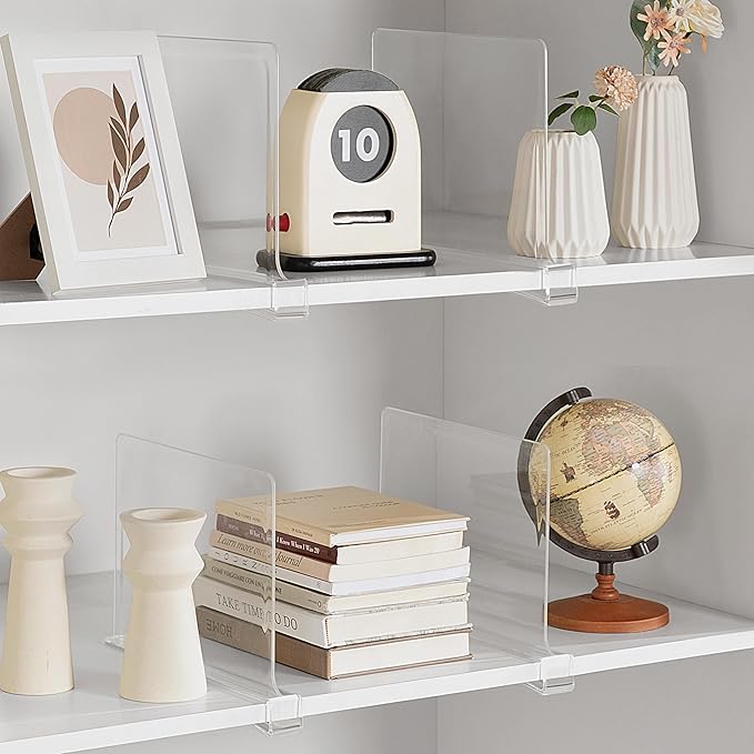 HBlife 18 Pack Clear Shelf Dividers, Vertical Purse Organizer - Image 7