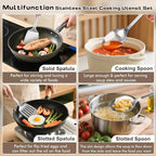 4 Pcs Cooking Utensils Set, Stainless Steel Kitchen Utensils, Heat Resistant - Image 7
