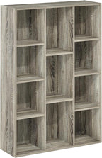 Furinno LUDER Book Shelf, 11-Cube Bookshelf, Reversible Bookcase, 9.4 x 29.1 x - Image 6