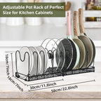 ROOHUA Pot Rack -Expandable Pan Organizer - Image 5