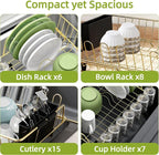 Golden Expandable Dish Drying Rack-Extra Large Stainless Steel Dish Drainer - Image 5