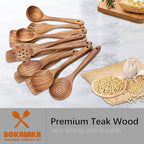 Wooden Spoons for Cooking, 12 Pack Wooden Utensils for Cooking Wooden Cooking - Image 6