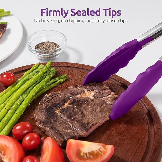 600ºF Heat Resistant Kitchen Tong: U-Taste 7 inch Silicone Cooking Tong - Image 9