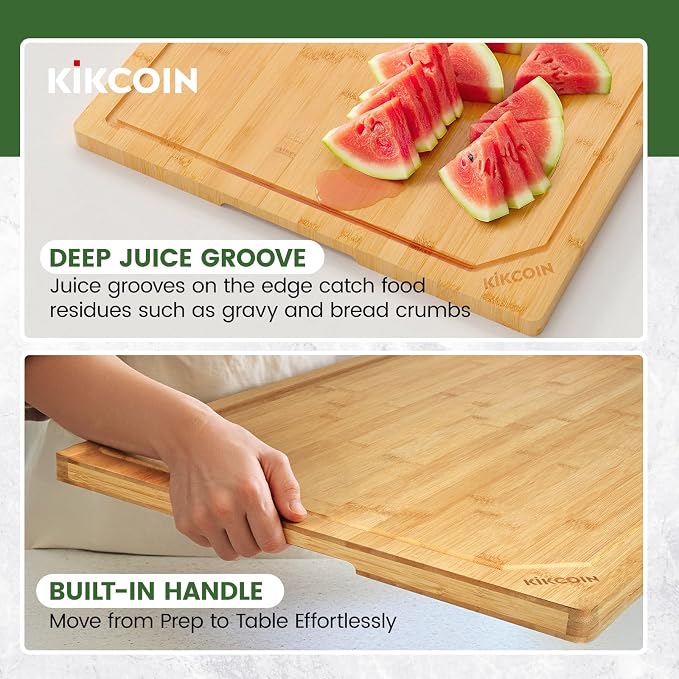 Kikcoin 30”×20” Bamboo Cutting Boards - Image 7