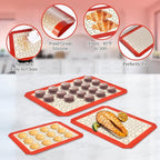 Baking Sheet with Silicone Baking Mat Set, CEKEE Stainless Steel Baking Sheet - Image 4