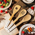 Wooden Spoons for Cooking Bamboo Utensils Set - Image 7