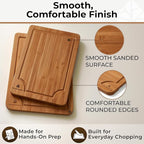 Set of 3 Bamboo Cutting Boards for Kitchen - Image 5