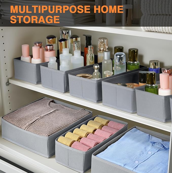 DIMJ Drawer Organizer Clothes, 15 Pack Underwear Organizer, Foldable Closet Bins - Image 4