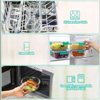 MCIRCO 8-Pack 30 oz Glass Meal Prep Containers - Image 4