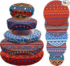 10Pcs Reusable Bowl Covers in 5 Sizes by CGFOXUO