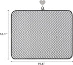 SUBEKYU Dish Drying Mat for Kitchen Counter, Microfiber Absorbent Dishes - Image 2