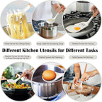 HaWare Kitchen Cooking Utensils Set, 23-Piece Silicone Kitchen Utensils Spatula - Image 5