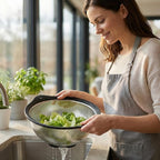 304 Stainless Steel Colander 3-Quart, Heavy Duty Metal Strainer - Image 5