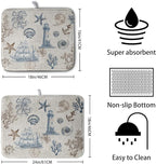 Nautical Coastal Dish Drying Mat - Image 2