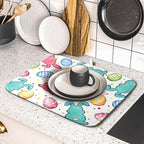 Easter Dish Drying Mat for Kitchen Counter Colorful Bunny Holiday Microfiber - Image 5