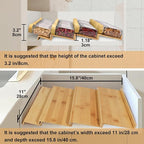 Spice Drawer Organizer with 24 Bamboo-lidded Spice Jars, 216 Labels, 25 - Image 2