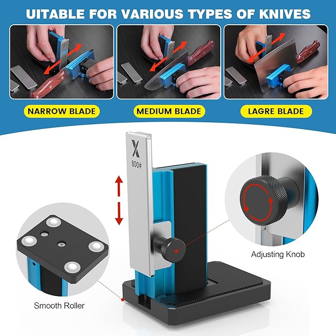 Upgraded Rolling Knife Sharpener Kit – Adjustable 10 – 40°, Removable Diamond - Image 3