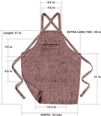 Denim Apron with Pockets for Hair Stylist Gardening Craftsmen Barista Women - Image 7