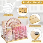 Metal Paper Plate Holders Dispenser, Disposable Paper Plate Utensil Holder - Image 4