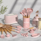 Umite Chef Silicone Kitchen Utensils Set, 33 Piece Non-Stick Kitchen Utensils - Image 2