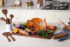 AZRHOM XXL Large Walnut Wood Cutting Board - Image 9
