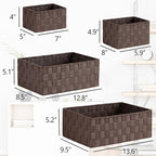 Posprica Woven Storage Baskets for Organizing 6 Pack, Large&Small Storage Cube - Image 4