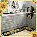 Fourluoo 10 Pcs Sunflower Kitchen Decor 4 White and Black Buffalo Plaid Kitchen - Image 6