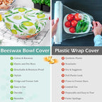 2 Large Reusable Beeswax Bowl Covers - Image 8