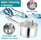 E-far Stainless Steel Saucepan - 1QT & 2QT - Image 7