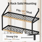 KES 132lb Heavy Duty Hanging Pot Rack Wall Mounted, 34 Inch Solid Wood Pot Rack - Image 9