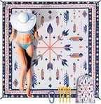 HIHOHO Beach Blanket Waterproof Sandproof Extra Large Beach Mat 79" X by HIHOHO