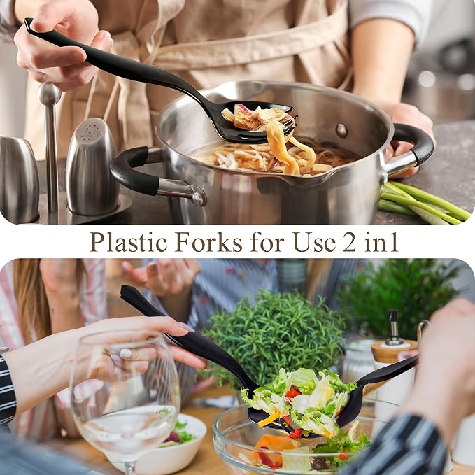 Mwellewm 36Pcs Plastic Serving Utensils Set Large Disposable Serving Spoons - Image 3