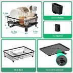 MOUKABAL Dish Drying Rack, Dish Rack, Stainless Steel Dish Racks - Image 2