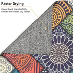Retro Boho Dish Drying Mat 16x18 Inch, Microfiber Absorbent Fast Dry Mat - Image 5