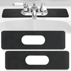 Tioncy 2 Pcs Faucet Mat Sink Splash Guard Oval-hole Oval Splash Pad by Tioncy