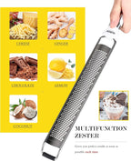 Ourokhome Kitchen Lemon Zester, Stainless Steel Hand Held Parmesan Cheese Grater - Image 3